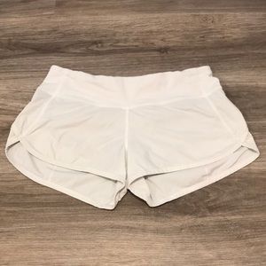 Lululemon White Running Shorts